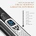 MKBOO Hair Straightener with Steam,Salon Professional Nano Titanium Ceramic Steam Flat Iron with Removable Comb+Digital LCD+5 Level Adjustable Temperature+Auto Temperature Lock Blackthumb 3