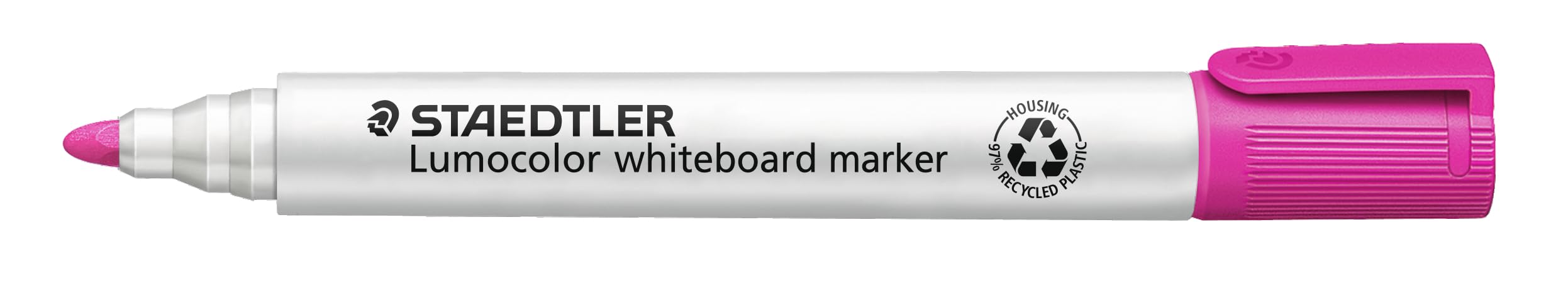 STAEDTLER 351-20 Lumocolor Whiteboard Marker, Bullet Tip 2.0mm Line Width - Pink (Box of 10)