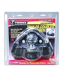 UMAX100 premium, candado universal de remolque, "acero sólido endurecido" (compatible con todos los acopladores) de Trimax