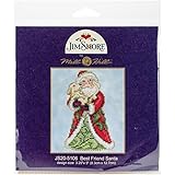 Jim Shore Best Friend Santa Counted Cross Stitch Kit-5x5 18 Count