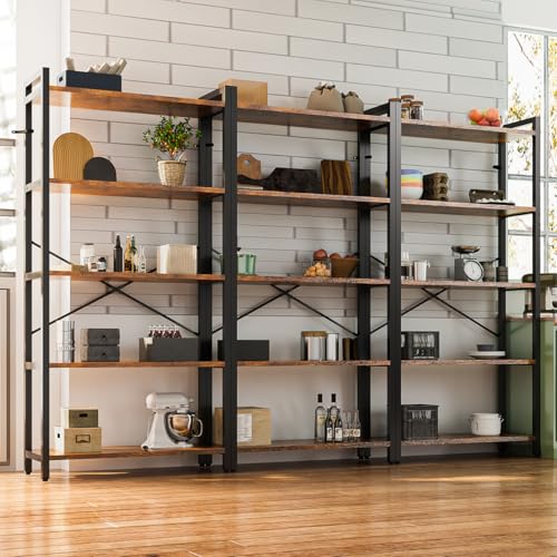Simple Wisdom librero, Muebles para recamara, 80CM×30CM×161CM,librero Minimalista, libreros de 5 Capas, soporta 250 kg,Dormitorio, salón Retro libreros (Grande)