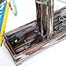 MyGift 3 Tier Rustic Torched Wood T-Bar Jewelry Stand, Necklace/Bracelet Display with Ring Tray