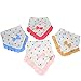 Cute Baby Bandana Drool Bibs For Girls.Personalized Scarf Bib Feeding & Teething. Fancy Baby Bibs And Burp Cloth Are Water Proof, Multi Layers. 100% Cotton Bibs For Shower, Holiday, Christmas Gift.