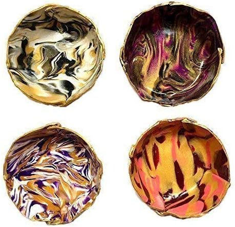 Marbled Ring Dish, Set of 4, Polymer Clay Dish, Jewelry Holder, Trinket Dish, Wedding Ring Dish, Ring Holder