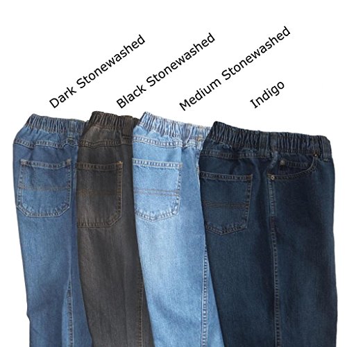 Boys' Husky Denim Jeans 1/2 Elastic-16H 
