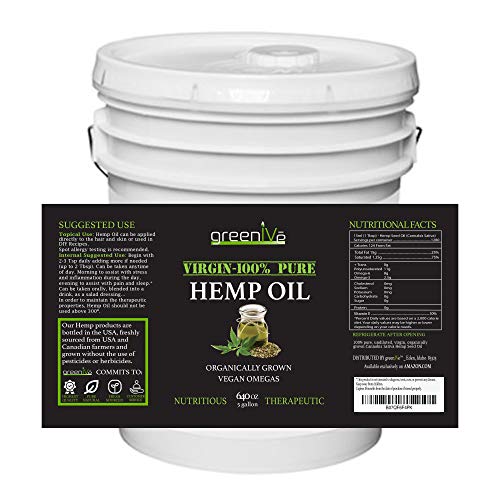 GreenIVe - Hemp Oil - Anti-Inflammatory - Vegan Omegas - Cold Pressed - Exclusively on Amazon (640 Ounce (5 Gallon))