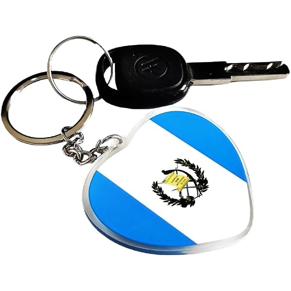 Guatemala National Flag Keychain – Stainless Steel & Glass Keyring Gift For Men & Women - View #5