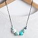 Stylish Baby Teething Necklace for Mom and Safe for Baby - BPA-Free and FDA-Approved - 'Nathan' (Teal White) - My Baby Chews