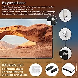 OWLENZ 100" Portable Projector Screen 4K HD 16:9