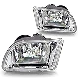Premium 2pc Fog Lights Fit 03-04 Honda Odyssey OEM Fog Lights - Clear Lens (Wiring Kit Included) - Light bulb type H1 12V 55W. (1 Pair includes both Driver & Passenger Sides.)