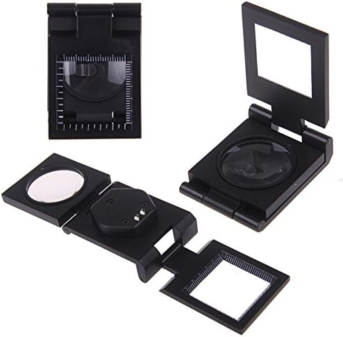 8X Magnifier Loupe Folding Type Linen Tester Magnifying Glass With LED Light New