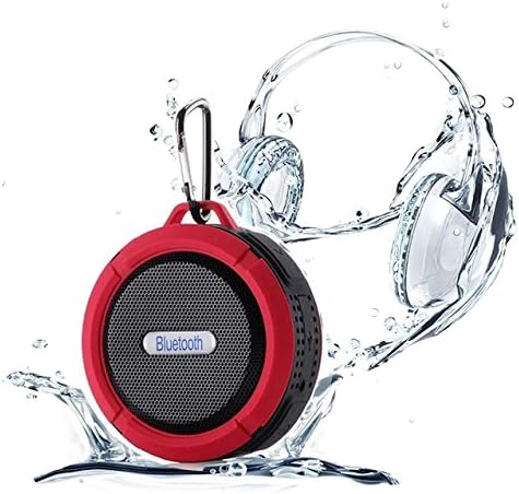 Wireless Bluetooth 4.0 Speaker, SD Card Slot, Waterproof IP65, Use in Shower, Bathroom, Outdoor, 5W Output, Hanging Clip, Removable Suction Cup, Built-in Mic, Hands-Free Speakerphone, Auto Off.