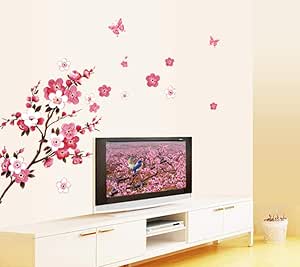 Pegatinas De Pared ，Invierno Ciruela Cera Sala De Estar Dormitorio Sofá