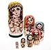 Moonmo 7pcs Beautiful Handmade Wooden Russia Nesting Dolls Gift Russian Nesting Wishing Dolls Cute Dog Matryoshka Traditional.