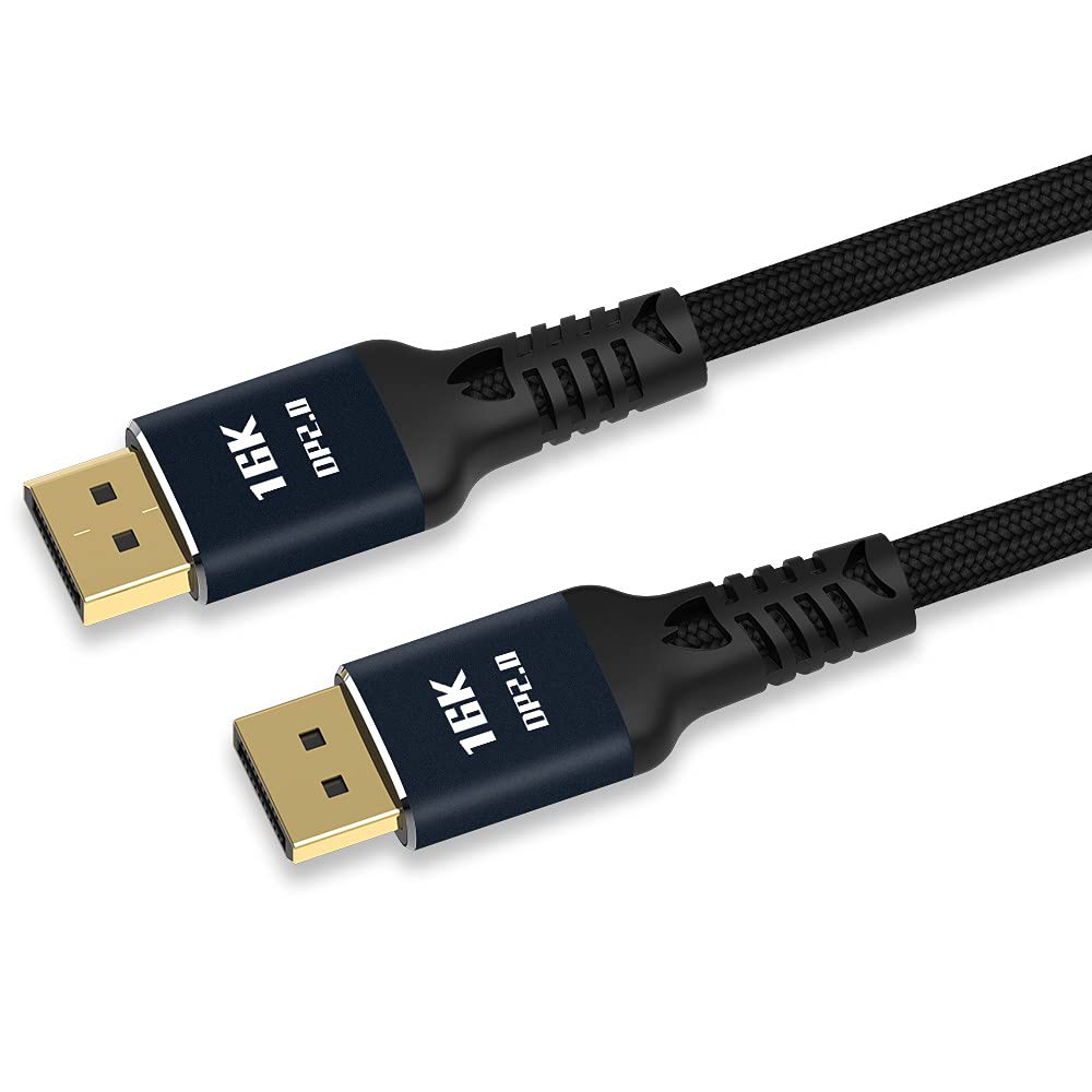 NFHK DisplayPort 2.0 DP to DP Cable 16K 60hz Cable Ultra-HD UHD DP 1.4 8K 120hz for PC Laptop TV 2M