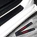 For Honda Civic Door Sill Protector Reflective 4D Carbon Fiber Sticker Door Entry Guard Door Sill Scuff Plate Stickers Auto Accessories 4Pcs Red