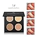 Indexu 4 Colors Highlighter Bronzer Powder Contour Palette Makeup Palette Concealer Powder 01#(pearl-lustre)
