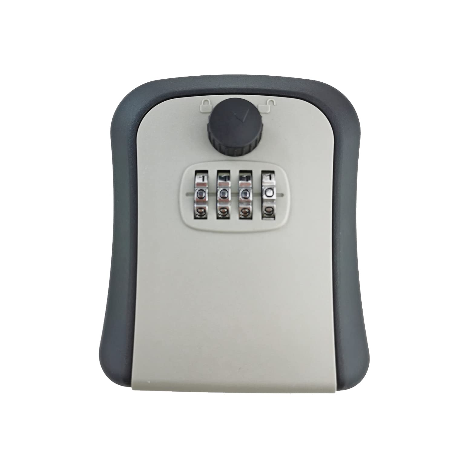 Qrity Key Lock Box, 4 Digit Combination Key Lock Box, Wall Mounted Security Key Safe for Home Garage Office School, Indoor Outdoor Use