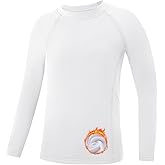 Runhit Youth Boys Compression Thermal Shirt Long Sleeve Fleece Base Layer Undershirt for Football Baseball Soccer Basketball
