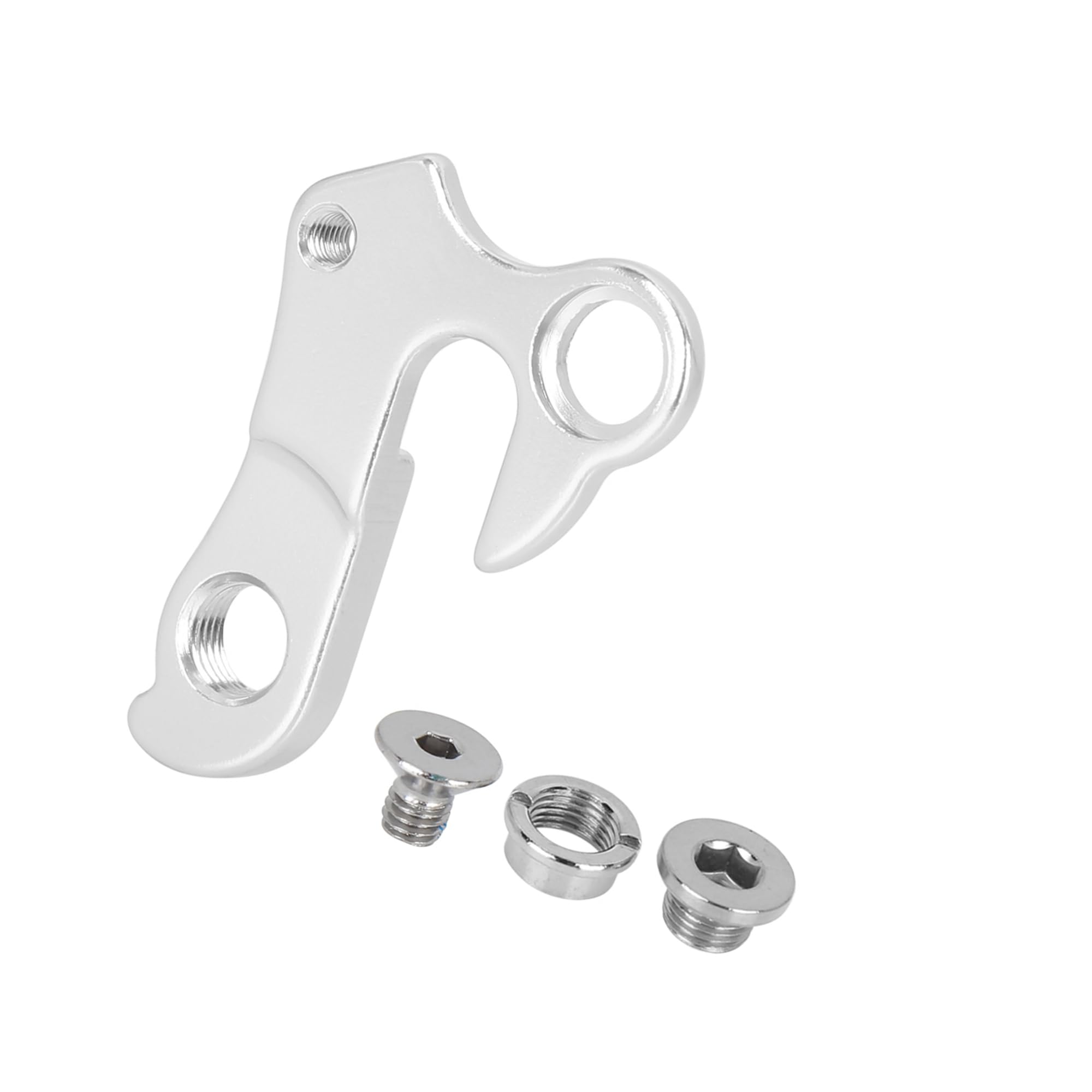 INFINAUTO Bicycle Tail Hook Rear Derailleur Hanger Frame Gear Hook Silver Tone Stylish Design