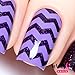Whats Up Nails - Regular Zig Zag Vinyl Tape Stencils for Nail Art Design (2 Sheets, 244 Strips Total)