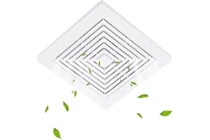 WKZO 9x9 BP46 BP90 Bathroom Ceiling Fan Grille with Springs Replacement Parts for Square Ceiling or Wall-Mount Exhaust Fan Fits Models 663 670 671 675 688 689 Ventilation Fan -Plastic Cover White