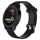 QGHXO Band for Garmin VivoActive 3, Soft Silicone Replacement Watch Band for Garmin VivoActive 3 / Garmin Vivoactive 3 Music/Garmin Forerunner 645 Music (No Tracker)