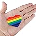 500 Love Rainbow Ribbon Stickers, Gay Pride 7 Colors Stripes Heart Shaped Roll Tape A AIFAMY