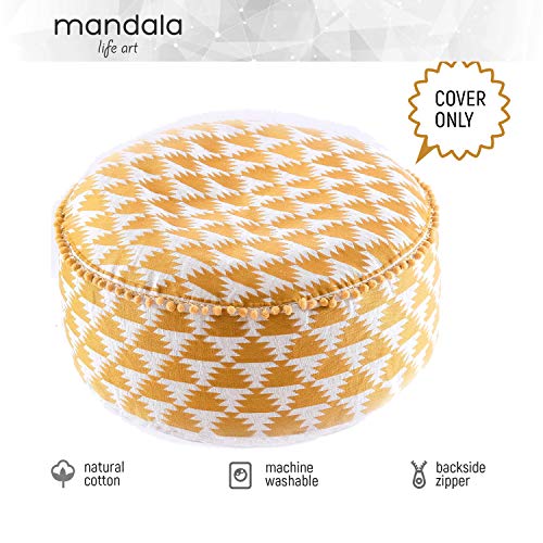 Mandala-Life-ART-Bohemian-Golden-Pouf-Ottoman-Cover-60x20-cm-Luxury-Artisan-Room-Decor-Pouffe-for-Meditation-Yoga-and-Boho-Chic-Seating-Area-Stool-Accent-Your-Living-Room-Bedroom