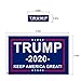 Jetec 1 Pack President Donald Trump Flag 2020 (3 x 5 Feet) with Grommets and 10 Pieces Bumper Stickers Car for Supporting President Trump (Color A)