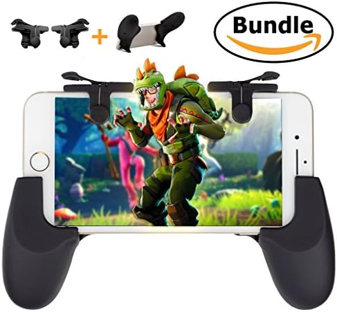 GameBuilder, Mobile Game Controller and Gamepad, Sensitive Shoot and Aim Trigger Fire Buttons L1R1, Ergonomic Design Handle Holder Handgrip Stand for Fortnite/PUBG Mobile/Knives Out/Rules of Survival