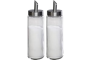 Neat Pour Sugar Dispenser, Shaker & Pourer - MODERN STYLE Brushed Nickel with Stainless Steel Lid, Dishwasher Safe for Sugar,