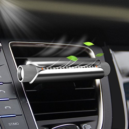 Air Freshener for Car Car Perfume Vehicle Solid Air Purifier Solid Air Purifier for Car Aroma with 4Scented Long-lasting fragrance Refined Bedroom Office Travel and More silver