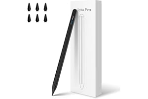 NESVECIT Stylus Pen for iPad,10 Mins Quick Charge Active Pencil for iPad 2018-2024,Palm Rejection Tilt Sensor Magnetic Pen Compatible W/iPad Pro 12.9&11", iPad 6/7/8/9/10, iPad Air 3/4/5, iPad mini5/6(7Nibs)