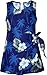 Pacific Legend Girls White Hibiscus Monstera Sarong Dress Navy Blue 8