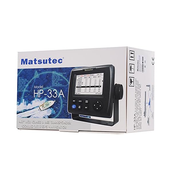 Matsutec-HP-33A-43-Color-LCD-Class-B-AIS-Transponder-Combo-High-Marine-GPS-Navigator
