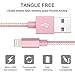 iPhone Cable,Akaho 3Pack 10FT Extra Long Nylon Braided Cord Lightning Cable Certified to USB Charging Charger for iPhone 7/7 Plus/6S/6 Plus/6S Plus/5S/5C/SE/iPad Air/Mini/iPod Nano 7(Pink White)