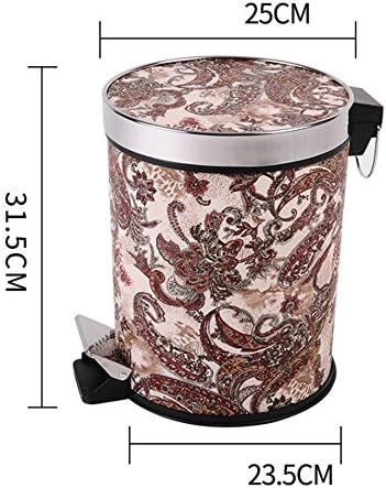 Step trash can,Waste bins with lids round trash can for bathrooms bedroom office-L