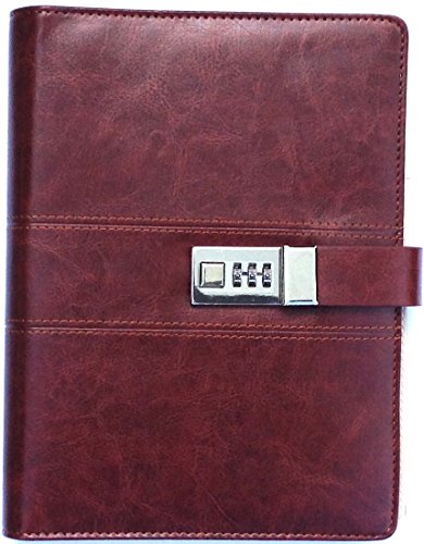 A5 Wine Red Binder Journal With Combination Lock ( Binder Diary With Combination Lock), Size: 23cm X 17cm. PU Leather Combination Lock Journal, notebook, notepad