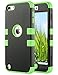 ULAK iPod Touch 7 Case, iPod Touch 6 Case, Heavy Duty High Impact Rugged Shockproof Cover Anti-Scratch Protective Case for Apple iPod Touch 5/6/7th Generation, Green