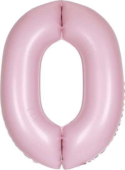 Unique Giant Foil Number 0 Balloon 86 cm Matte Baby Pink Brand Unique