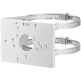 eufy Security Pole Mount Bracket (T870C), Metal Outdoor Adapter for All eufy PoE Cameras, Select Wi-Fi Outdoor Cameras, Expands Surveillance Coverage, Easy Installation