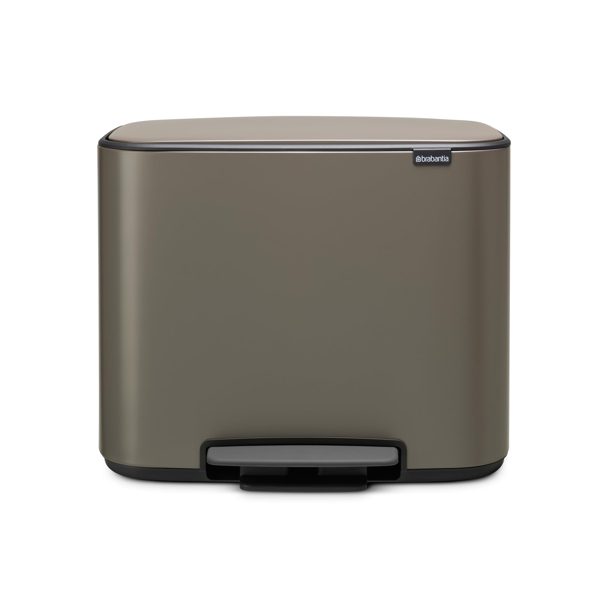 Brabantia Bo Pedal Bin, Steel, Platinum, 36 L