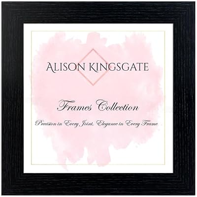 Alison Kingsgate Modern 5x5 Black Picture Frame with Perspex Front