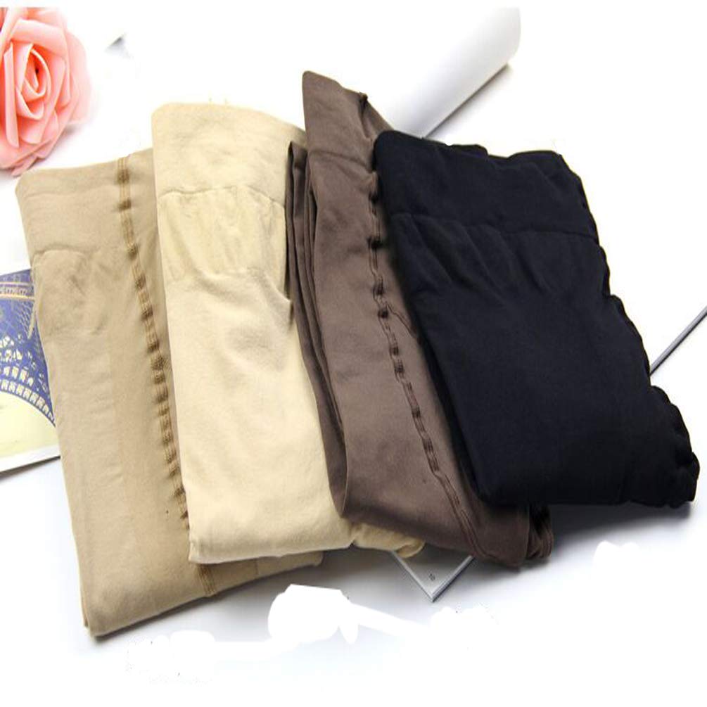 4 Pairs Pantyhose for Women Stretchable Control-Top Tights Slimming Silk Sheer (60D-Stockings)