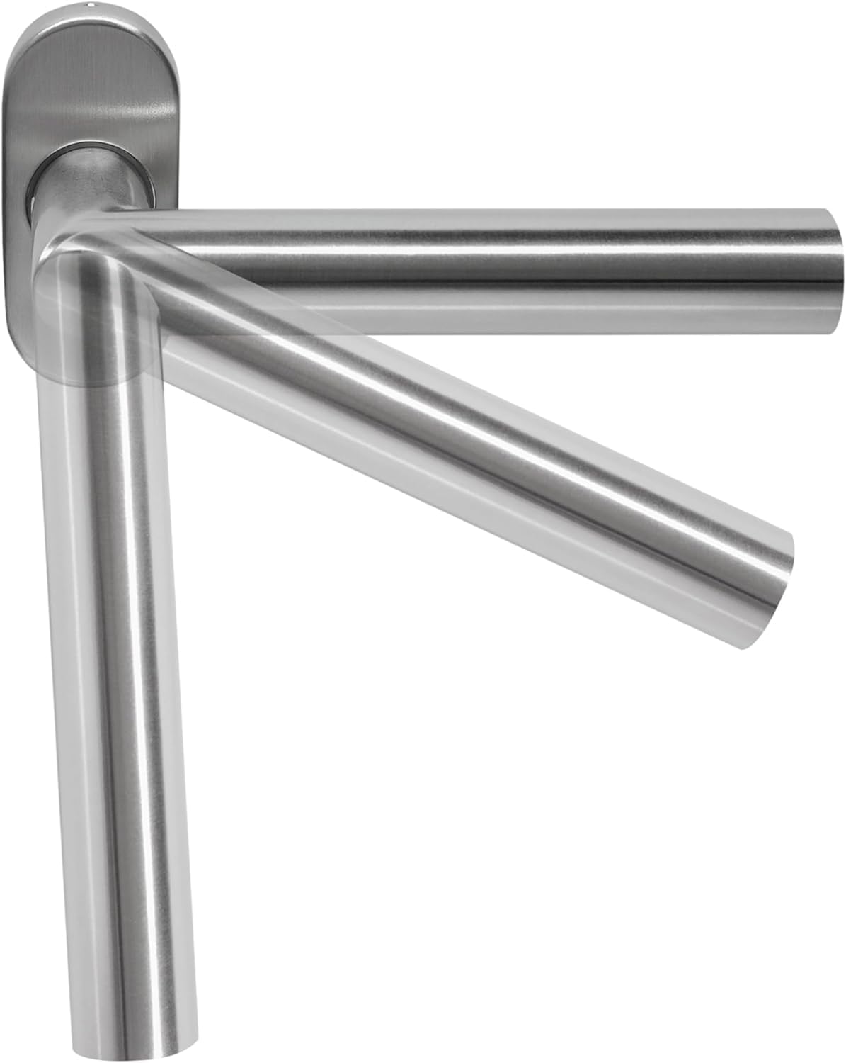 Hörmann PetHandle 5071682 Protective Door Handle (DIN Right, Stainless Steel, with Oval Rosette Safety Handle, Door Fitting)