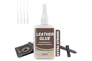 MOCKGVY Leather Glue, Super Leather Glue Adhesive, Clear Leather Repair for Bonding Between Leather and Leather, Purses, Car Seat, Leather and Other Materials (30g)