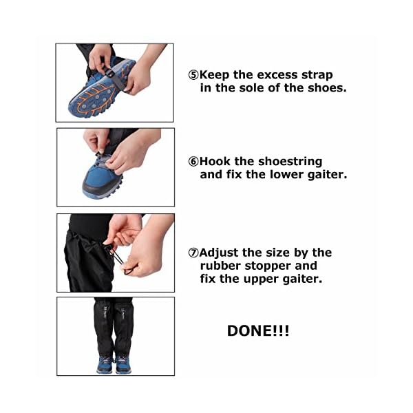 Macksi-Outdoor-Unisex-Waterproof-Camping-Hiking-Gaiters-High-Leg-Cover-1pair-with-a-Free-Shoe-Bag