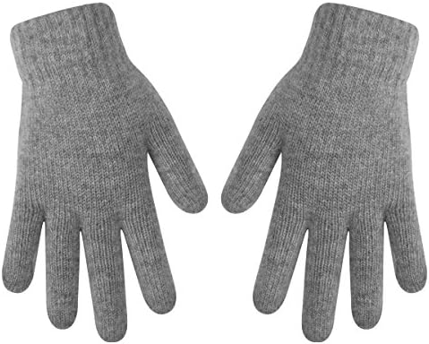 Magic Glove Knit Gloves Containing Wool Gloves for Adults Solid Colors For Women Girls(grey)