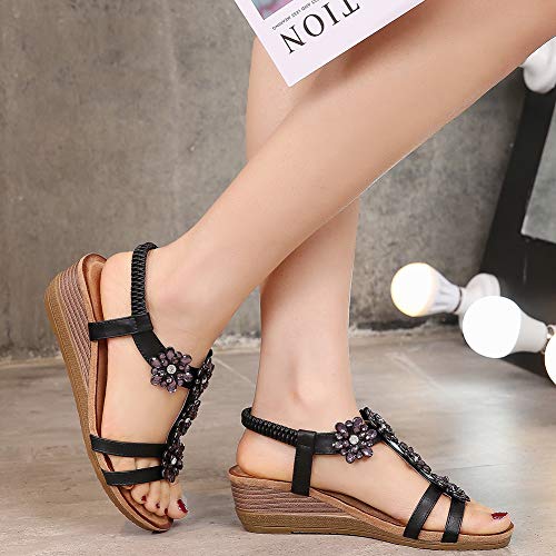 2 Desirepath+Wedge+Summer+Rhinestone+Sandals